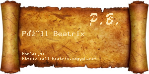 Páll Beatrix névjegykártya